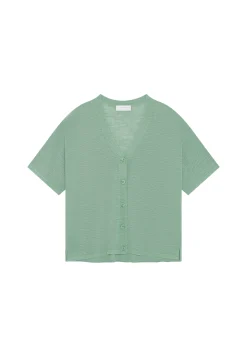 Montagut T-Shirts Et Débardeurs-T-shirt en lin flammé - Maddie 94-Vert amande