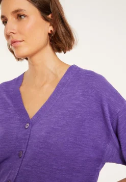 Montagut T-Shirts Et Débardeurs-T-shirt en lin flammé - Maddie 17-Violet