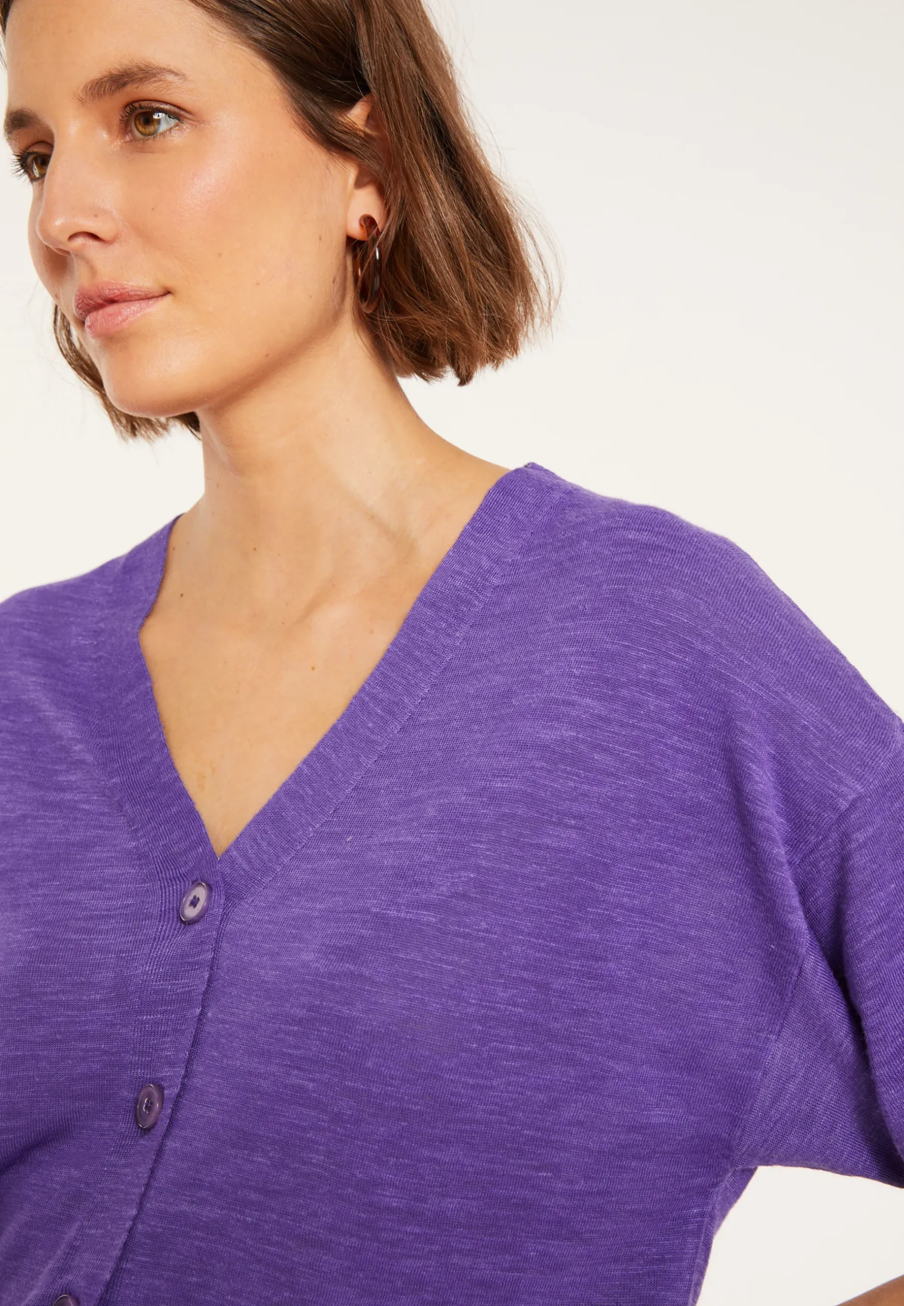 Montagut T-Shirts Et Débardeurs-T-shirt en lin flammé - Maddie 17-Violet
