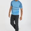 Montagut Polos Et T-Shirts-T-shirt Fil Lumière à rayures - Amand 06-Bleu moyen