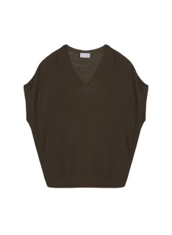 Montagut T-Shirts Et Débardeurs-T-shirt manche chauve-souris en lin flammé - Tarra 83-Kaki