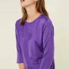 Montagut T-Shirts Et Débardeurs-T-shirt manches coudes en Fil Lumière à motifs - Erica