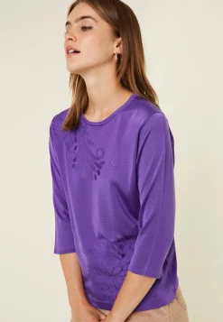Montagut T-Shirts Et Débardeurs-T-shirt manches coudes en Fil Lumière à motifs - Erica
