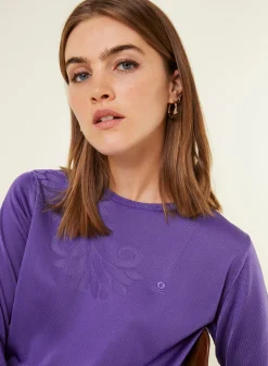 Montagut T-Shirts Et Débardeurs-T-shirt manches coudes en Fil Lumière à motifs - Erica