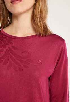 Montagut T-Shirts Et Débardeurs-T-shirt manches coudes en Fil Lumière à motifs - Erica 26-Rose foncé