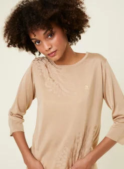 Montagut T-Shirts Et Débardeurs-T-shirt manches coudes en Fil Lumière à motifs - Erica