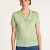 Montagut T-Shirts Et Débardeurs-T-shirt manches courtes en Fil Lumière à motifs - Evy 23-Vert clair