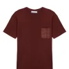 Montagut Le Fil Lumière®-T-shirt poche plaquée fil lumière - Rome 51-Bordeaux