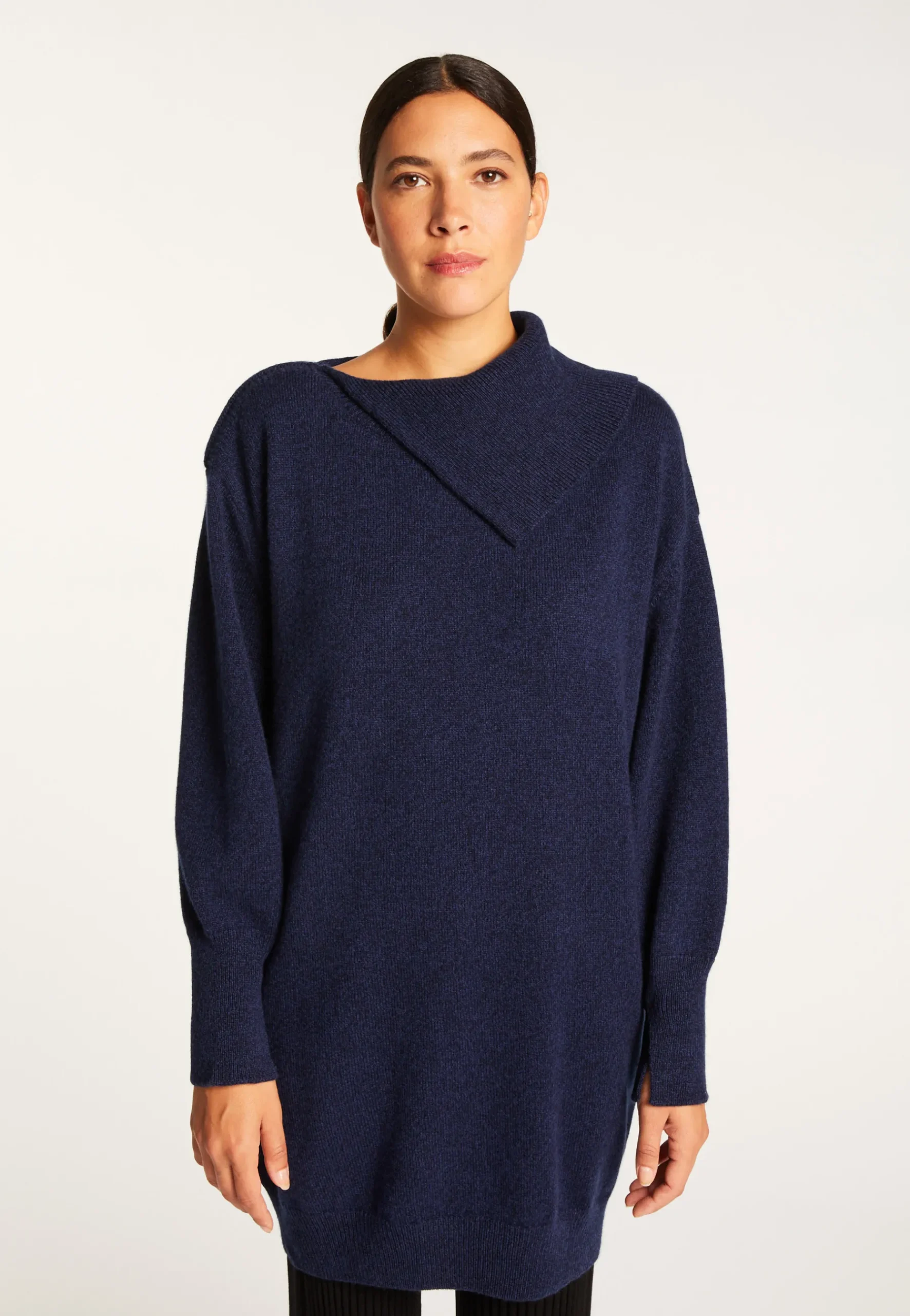 Montagut Pulls-Tunique en laine et cachemire - Vienne 05-Bleu marine