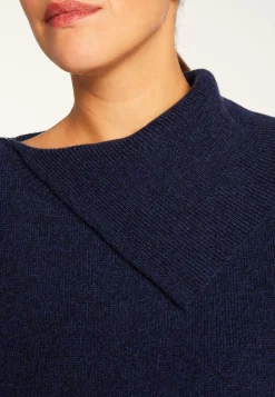 Montagut Pulls-Tunique en laine et cachemire - Vienne 05-Bleu marine