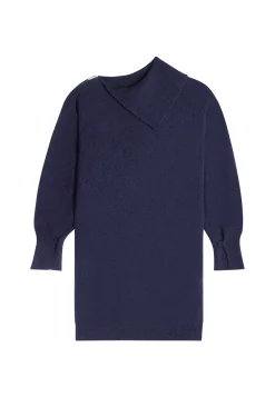 Montagut Pulls-Tunique en laine et cachemire - Vienne 05-Bleu marine