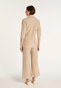 Montagut Vestes Et Cardigans-Veste à rayures - Jane 13-Beige moyen