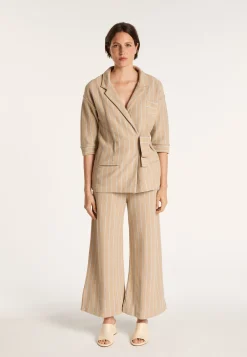 Montagut Vestes Et Cardigans-Veste à rayures - Jane 13-Beige moyen