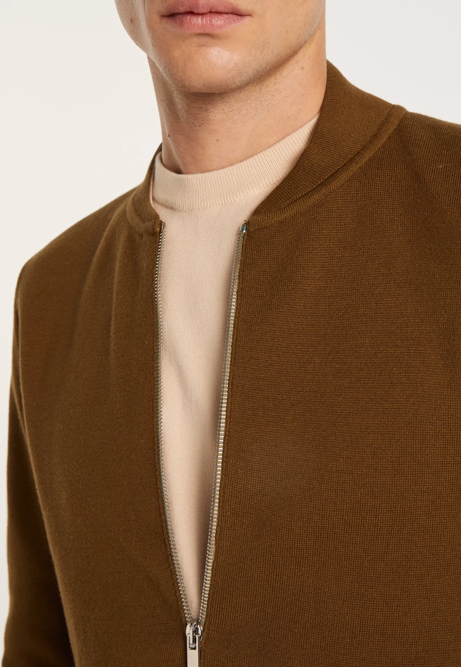 Montagut Vestes Et Cardigans-Veste avec poches en coton bio - Richelieu 83-Kaki