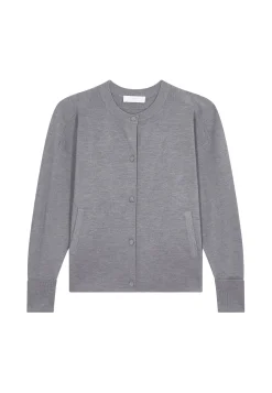 Montagut Vestes Et Cardigans-Veste boutonnée à poches en laine mérinos - Gaspard 09-Gris moyen
