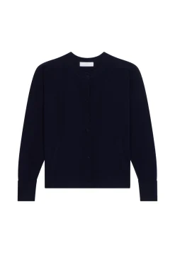Montagut Vestes Et Cardigans-Veste boutonnée à poches en laine mérinos - Gaspard 05-Bleu marine
