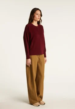 Montagut Vestes Et Cardigans-Veste boutonnée à poches en laine mérinos - Gaspard 51-Bordeaux