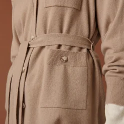 Montagut Vestes Et Cardigans-Veste boutonnée en cachemire col polo - Clemence 51-Bordeaux