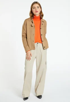 Montagut Vestes Et Cardigans-Veste boutonnée laine mérinos - Coline 88-Camel