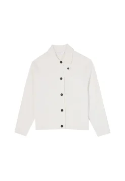Montagut Vestes Et Cardigans-Veste boutonnée laine mérinos - Coline 82-Ecru