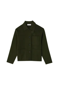 Montagut Vestes Et Cardigans-Veste boutonnée laine mérinos - Coline 83-Kaki