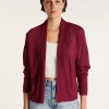 Montagut Vestes Et Cardigans-Veste courte en col châle - Maddy 51-Bordeaux
