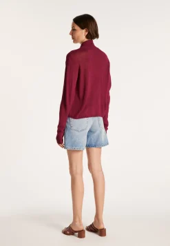 Montagut Vestes Et Cardigans-Veste courte en col châle - Maddy 51-Bordeaux