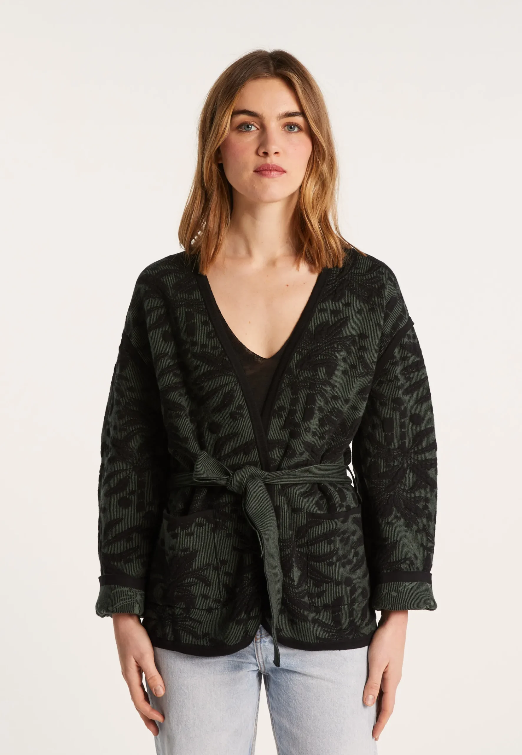 Montagut Vestes Et Cardigans-Veste en coton bio - Lyra 21-Vert foncé