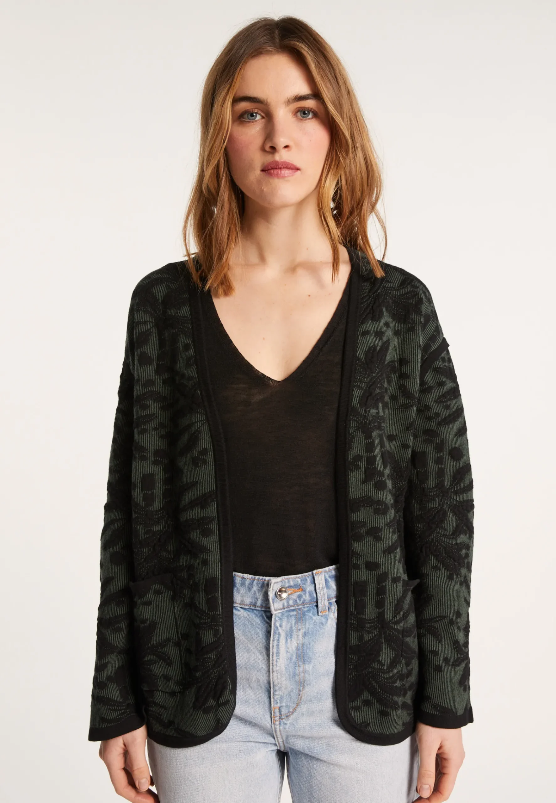 Montagut Vestes Et Cardigans-Veste en coton bio - Lyra 21-Vert foncé