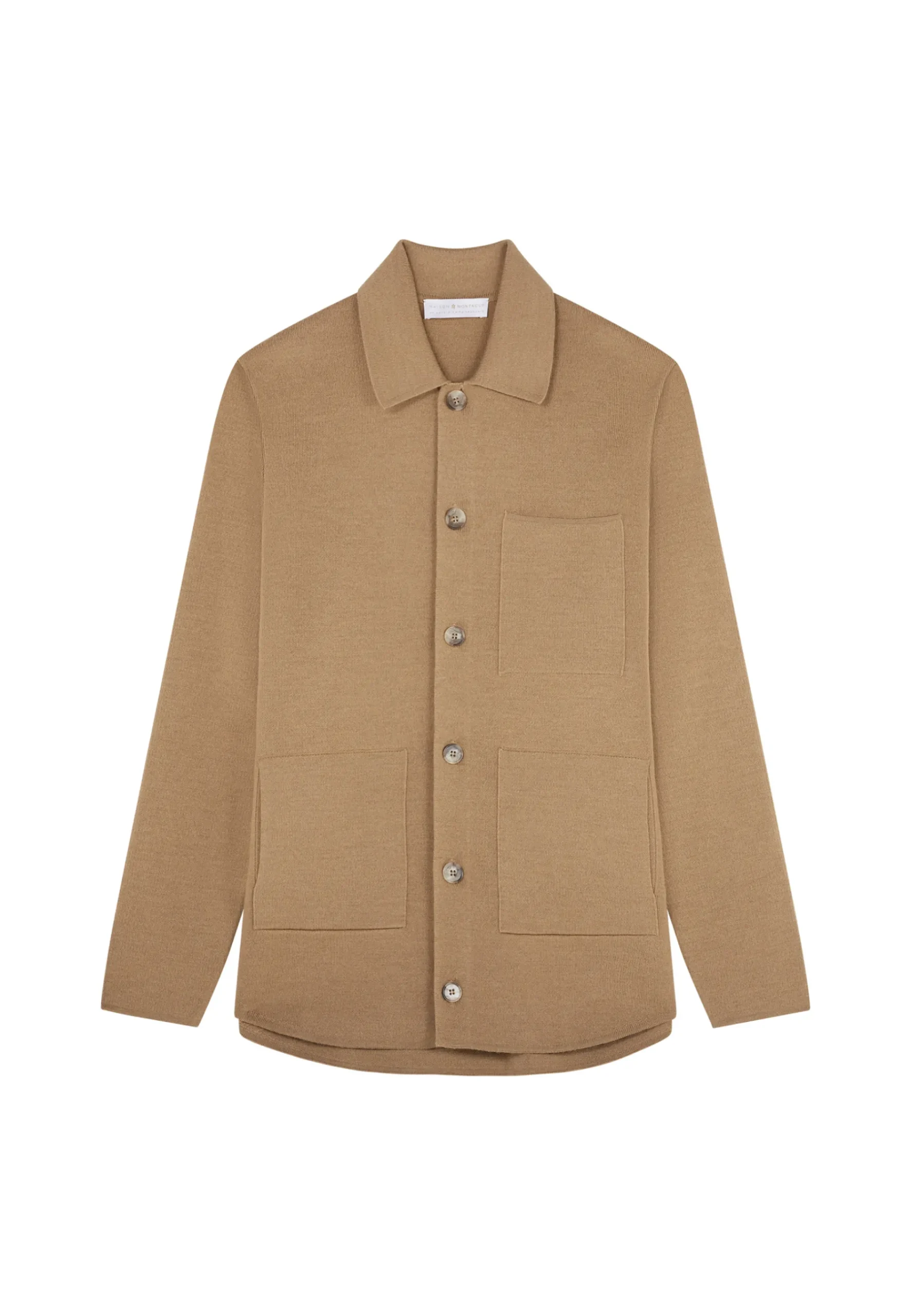 Montagut Vestes Et Cardigans-Veste en laine mérinos - Samuel 88-Camel
