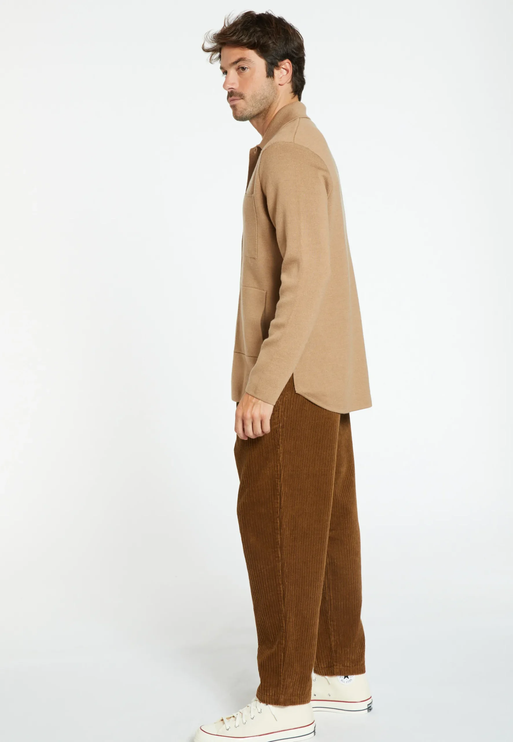 Montagut Vestes Et Cardigans-Veste en laine mérinos - Samuel 88-Camel