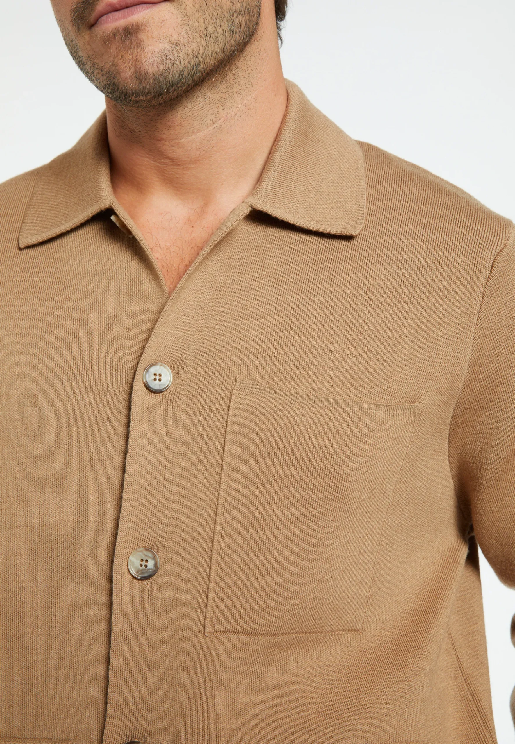 Montagut Vestes Et Cardigans-Veste en laine mérinos - Samuel 88-Camel