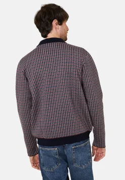 Montagut Vestes Et Cardigans-Veste motifs pied-de-poule laine mérinos - Fabien 05-Bleu marine