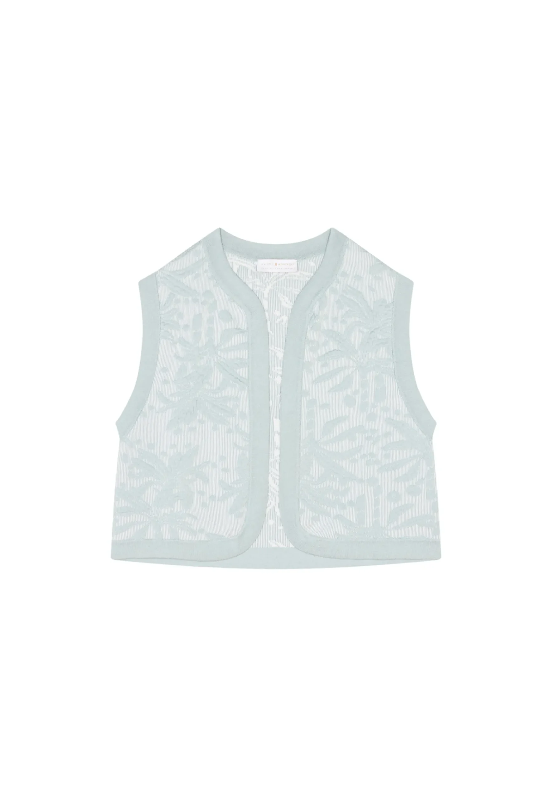 Montagut Vestes Et Cardigans-Veste sans manches en coton bio - Lorelai 23-Vert clair