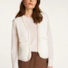 Montagut Vestes Et Cardigans-Veste sans manches en laine mérinos - Filipa 82-Ecru