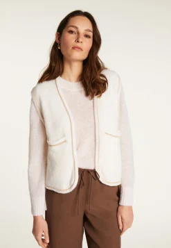 Montagut Vestes Et Cardigans-Veste sans manches en laine mérinos - Filipa 82-Ecru