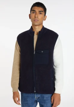 Montagut Vestes Et Cardigans-Veste sans manches en laine - Siegfried 05-Bleu marine