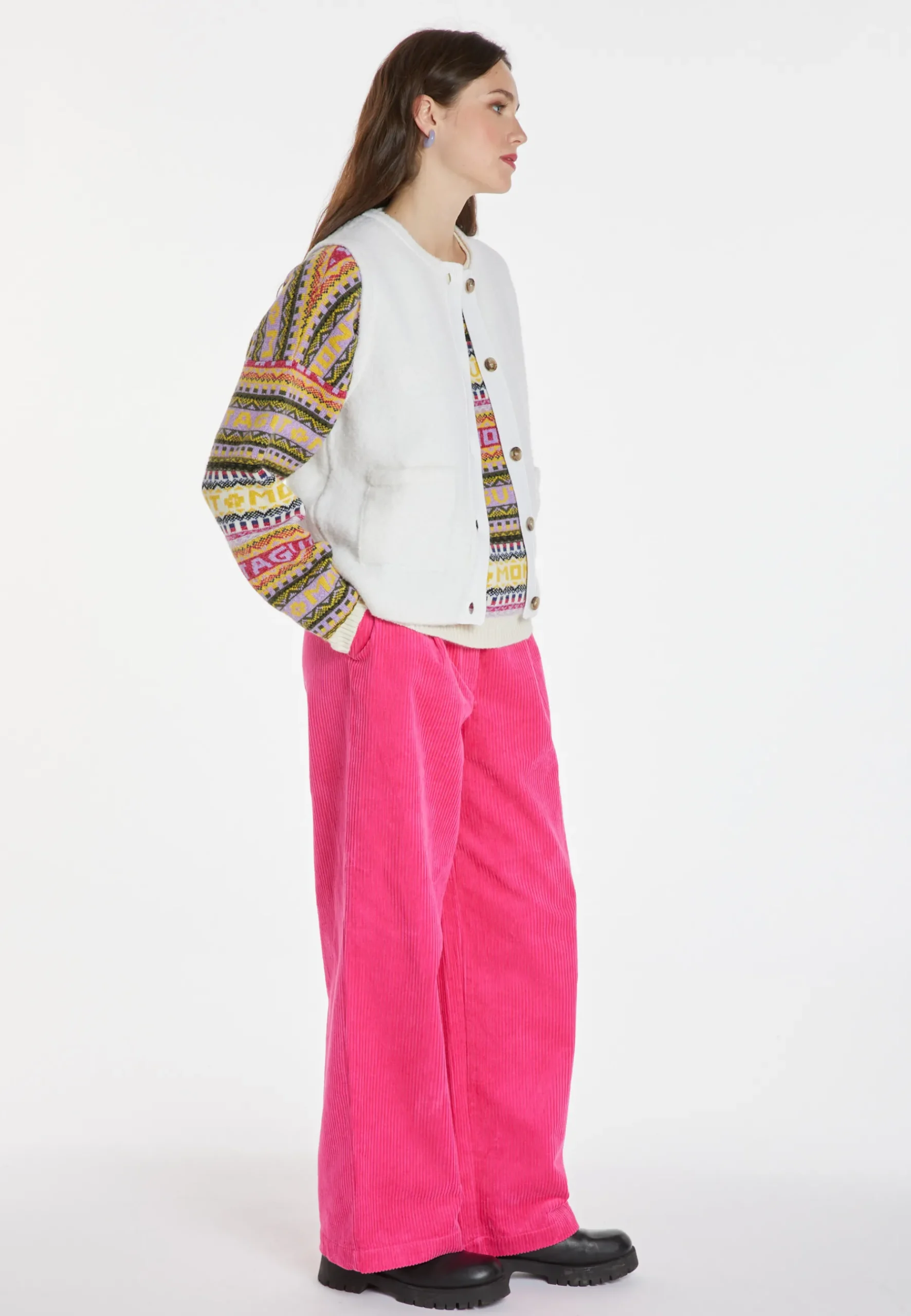 Montagut Vestes Et Cardigans-Veste sans manches en laine - Cassidy 82-Ecru