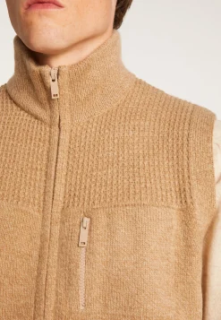 Montagut Vestes Et Cardigans-Veste sans manches en laine et cachemire - Thula 88-Camel