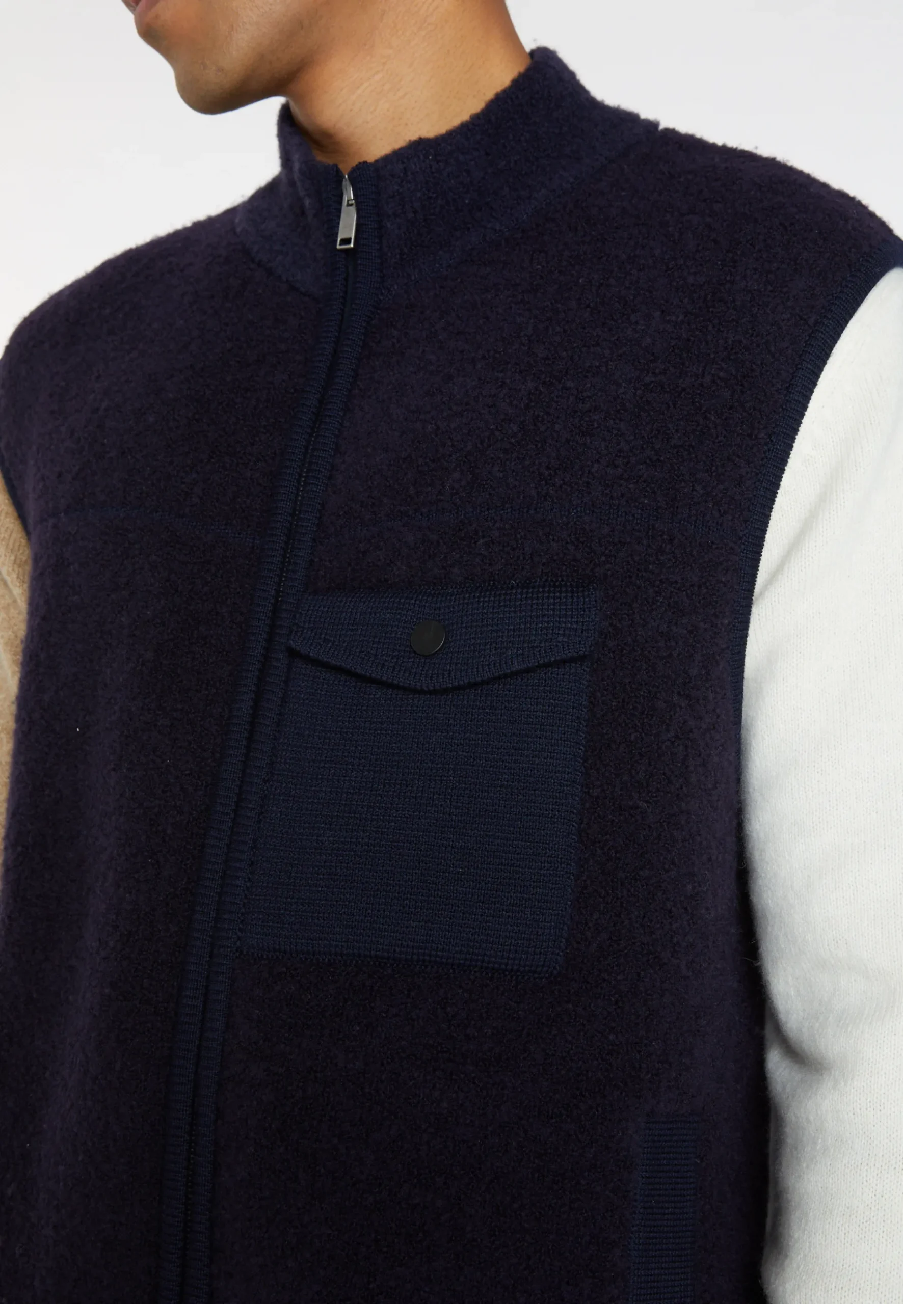 Montagut Vestes Et Cardigans-Veste sans manches en laine - Siegfried 05-Bleu marine