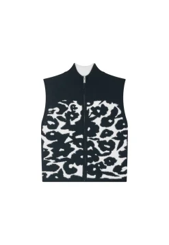 Montagut Vestes Et Cardigans-Veste zippé sans manches en laine - Ruth 01-Noir