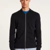 Montagut Vestes Et Cardigans-Veste zippée à poches en laine mérinos - Archibald 05-Bleu marine