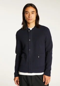 Montagut Vestes Et Cardigans-Veste zippée en coton - Dalil 05-Bleu marine