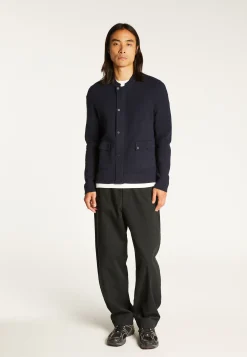 Montagut Vestes Et Cardigans-Veste zippée en coton - Dalil 05-Bleu marine