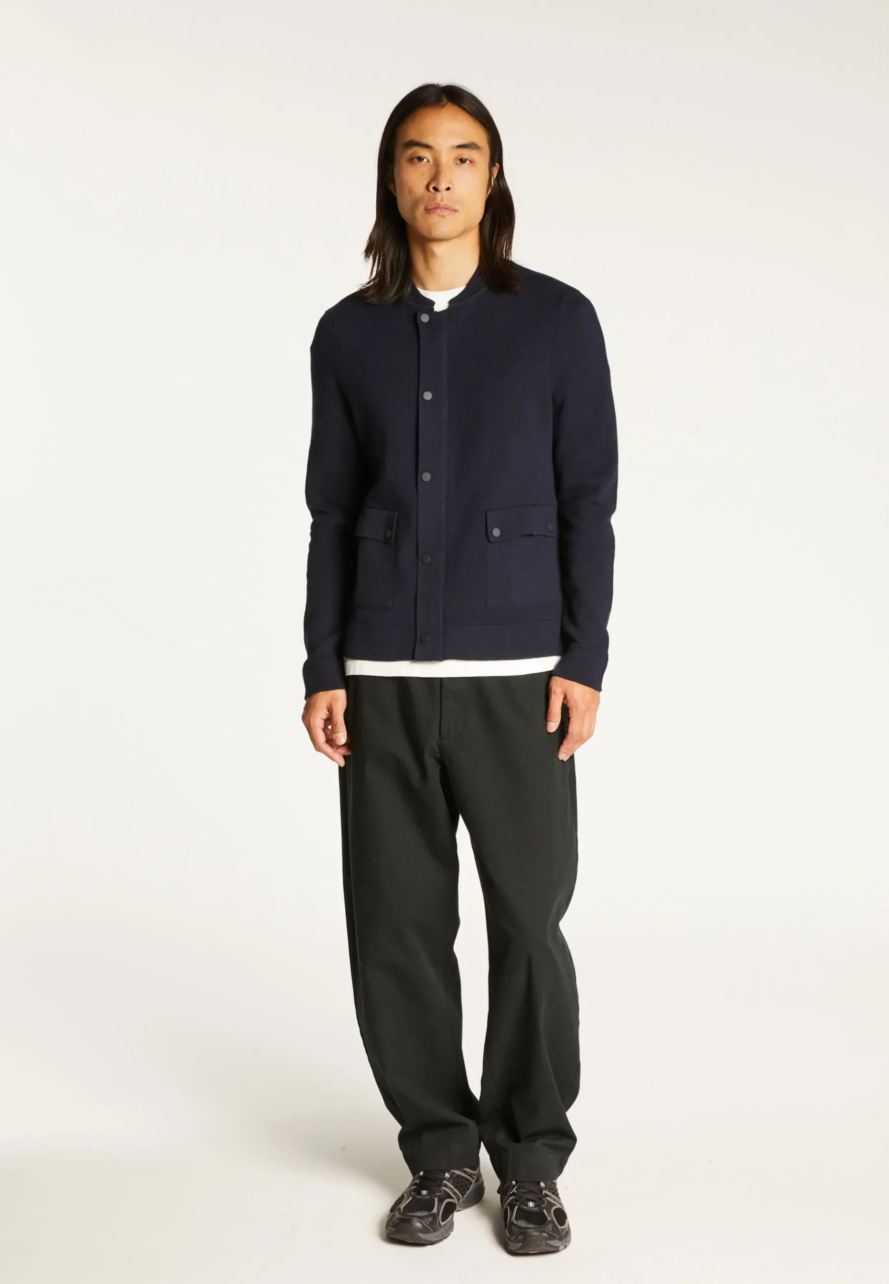 Montagut Vestes Et Cardigans-Veste zippée en coton - Dalil 05-Bleu marine