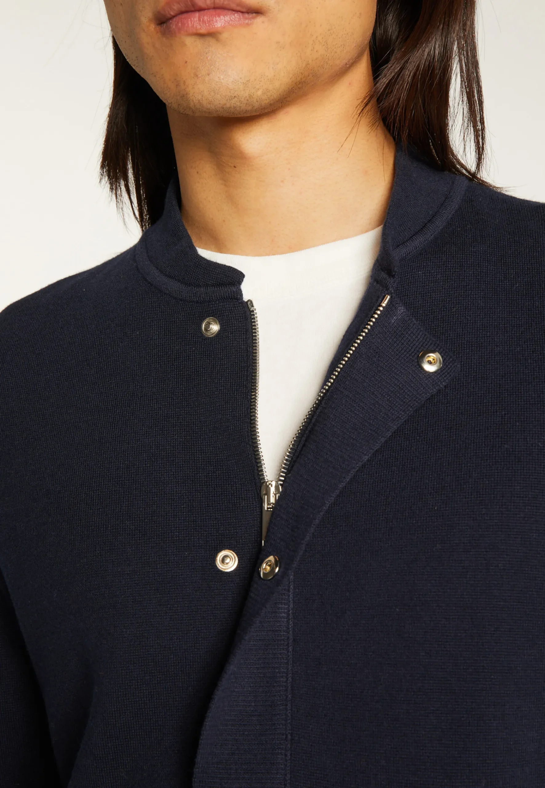 Montagut Vestes Et Cardigans-Veste zippée en coton - Dalil 05-Bleu marine