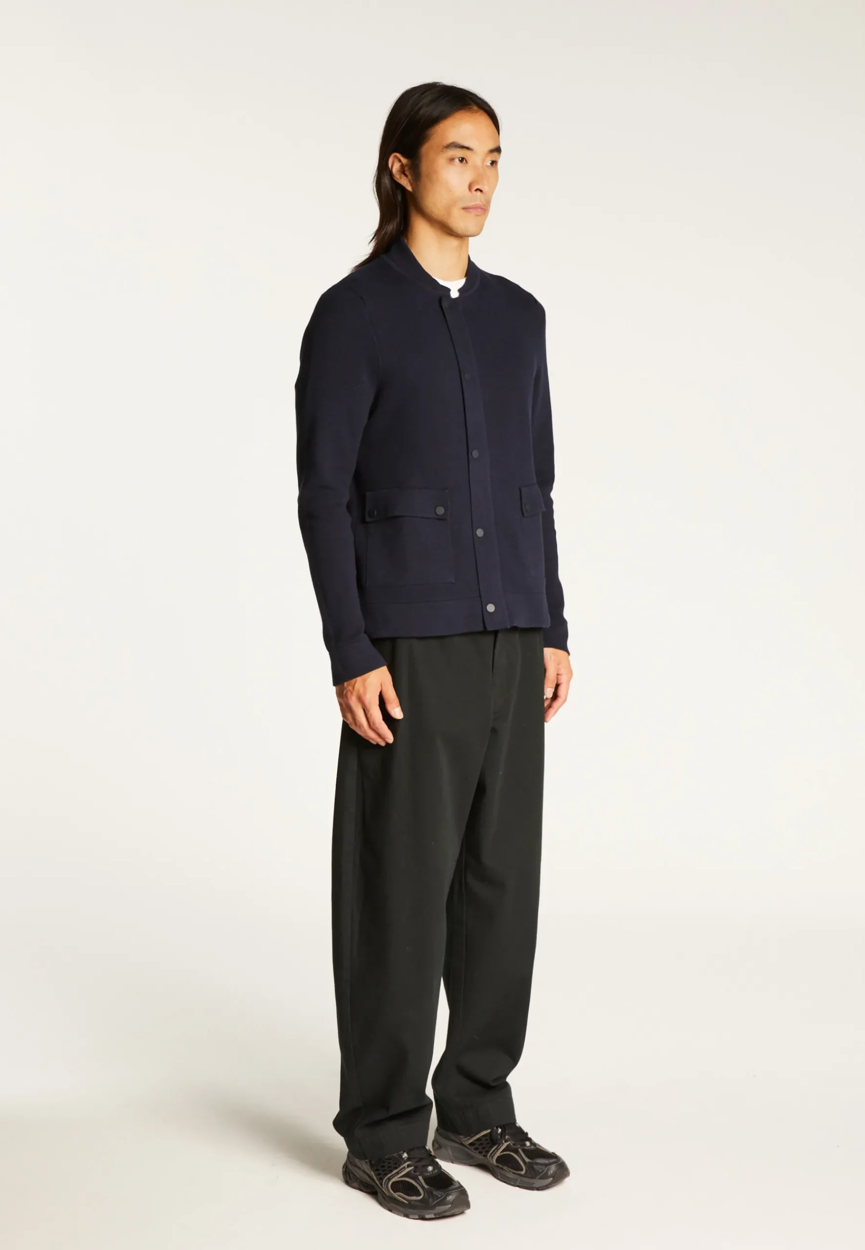 Montagut Vestes Et Cardigans-Veste zippée en coton - Dalil 05-Bleu marine