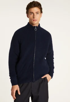 Montagut Vestes Et Cardigans-Veste zippée en laine - Madox 05-Bleu marine