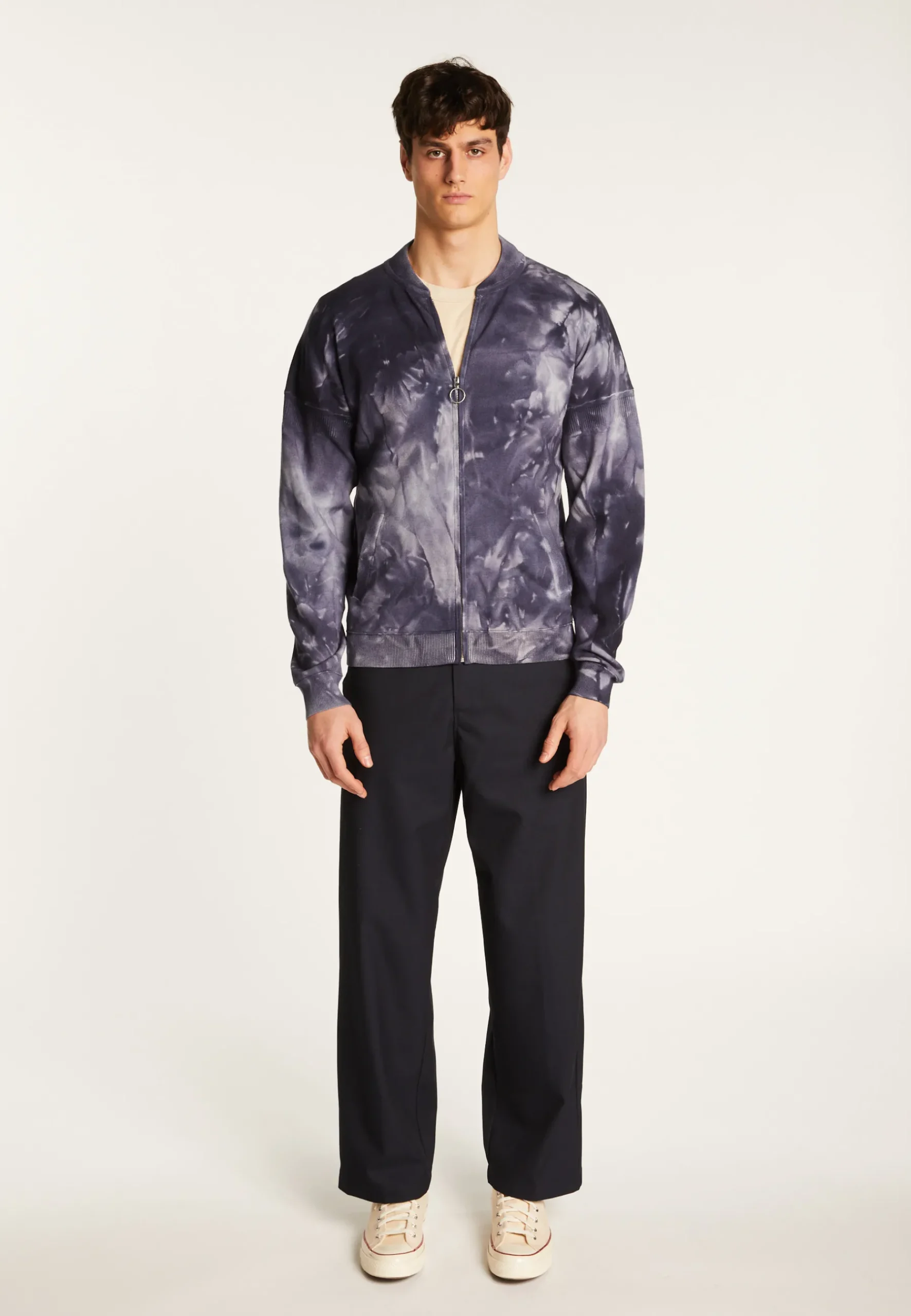 Montagut Vestes Et Cardigans-Veste zippée en laine mélangée - Madison 60-Batik marine