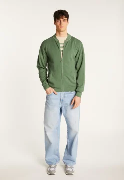 Montagut Vestes Et Cardigans-Veste zippée en laine mélangée - Madison 83-Kaki